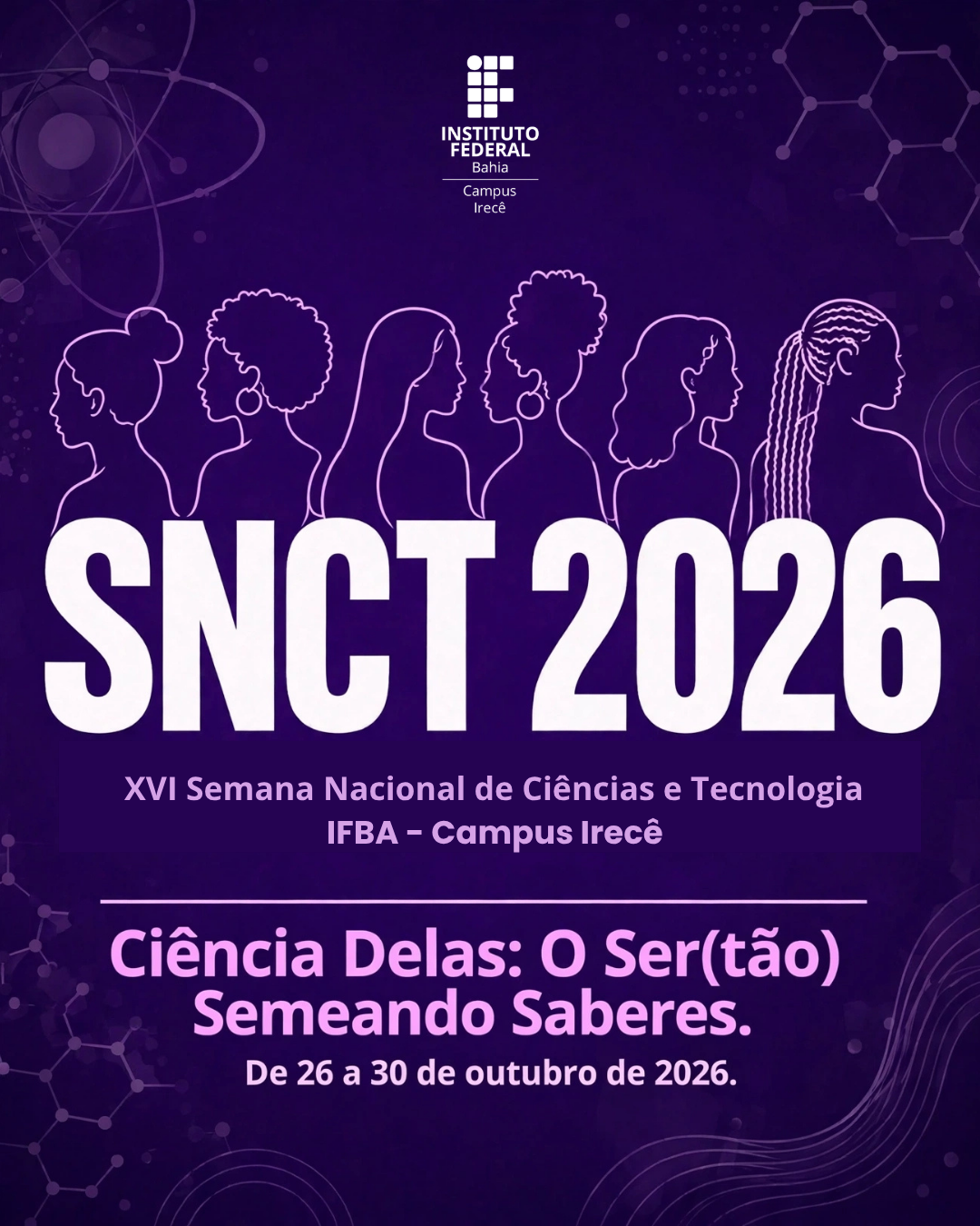 Ilustração do tema Ciência Delas: O Ser(tão) Semeando Saberes